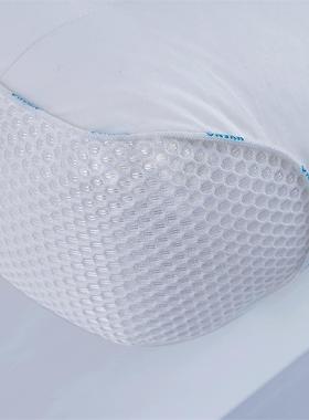 星酒店全棉三定防AOR型枕头枕芯童青七少年分区羽丝绒护儿颈枕中