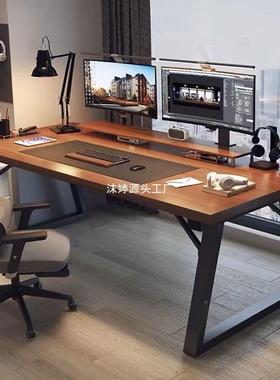 电桌台式卧室家桌用脑书学习写字桌成人办公桌作台AYP工双人电竞