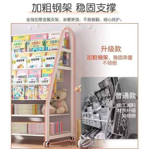 儿童书用架无品牌/家阅区读绘本架多层玩收具纳架置物架落地宝宝