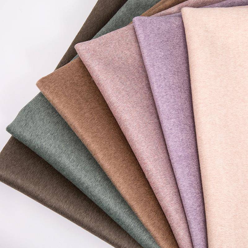 2双面衣兔绒呢面料5兔60澳PDS毛15绢丝现代羊毛大绒现货毛呢布料