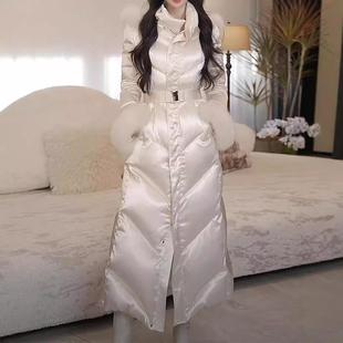 外套 现货时尚 设计感羽绒棉服女冬季 款 气质名媛大毛领收腰显瘦长款