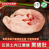 云顶土内江黑猪无抗内江黑猪新鲜猪肚猪小肚生猪肚 保种场直供