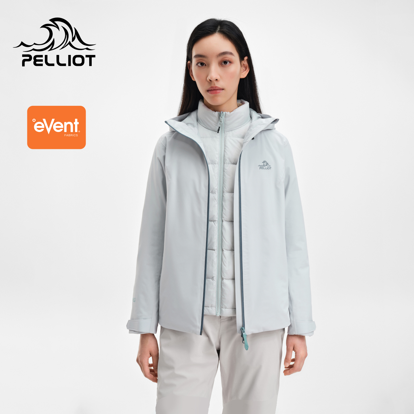 伯希和户外三合一羽绒冲锋衣女款