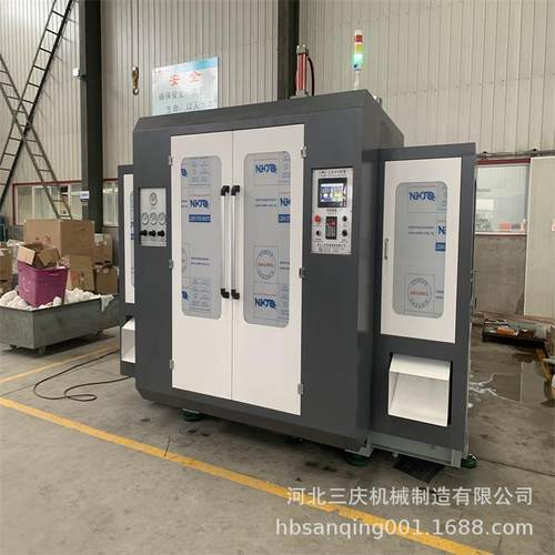 全自动双工位吹塑机吹瓶机伺服油泵生产花瓶湿巾桶藕粉罐等产品