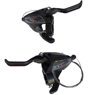 1德国工艺山地车车83696连闸体指拨2速变速把自行车一体指拨刹把