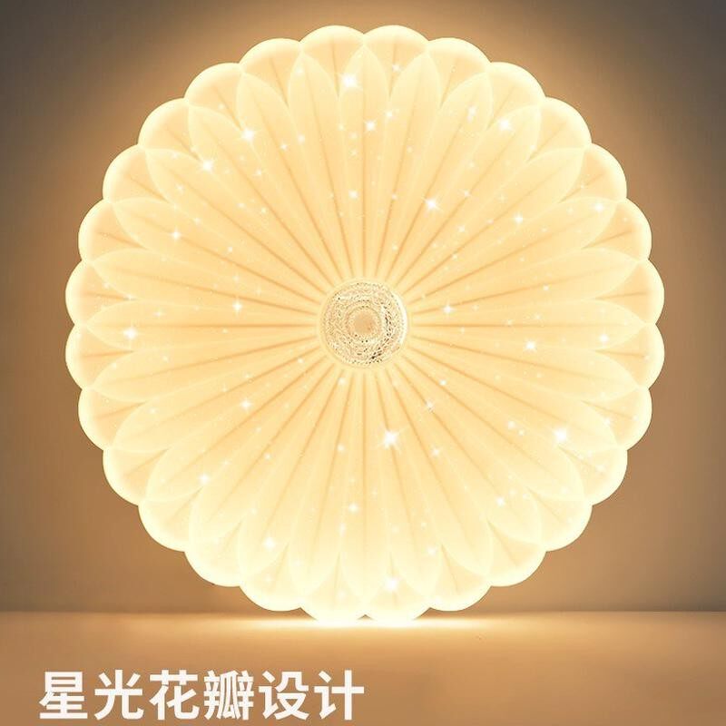 奶油卧室灯吸顶灯现代简约顶灯房间灯观园大温风馨儿童灯91379吸