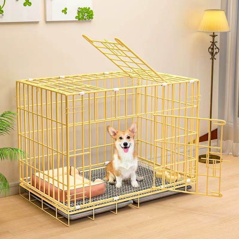 可拆洗狗窝四季通用狗笼子中型犬笼小型犬笼带车载厕所室外折叠图片