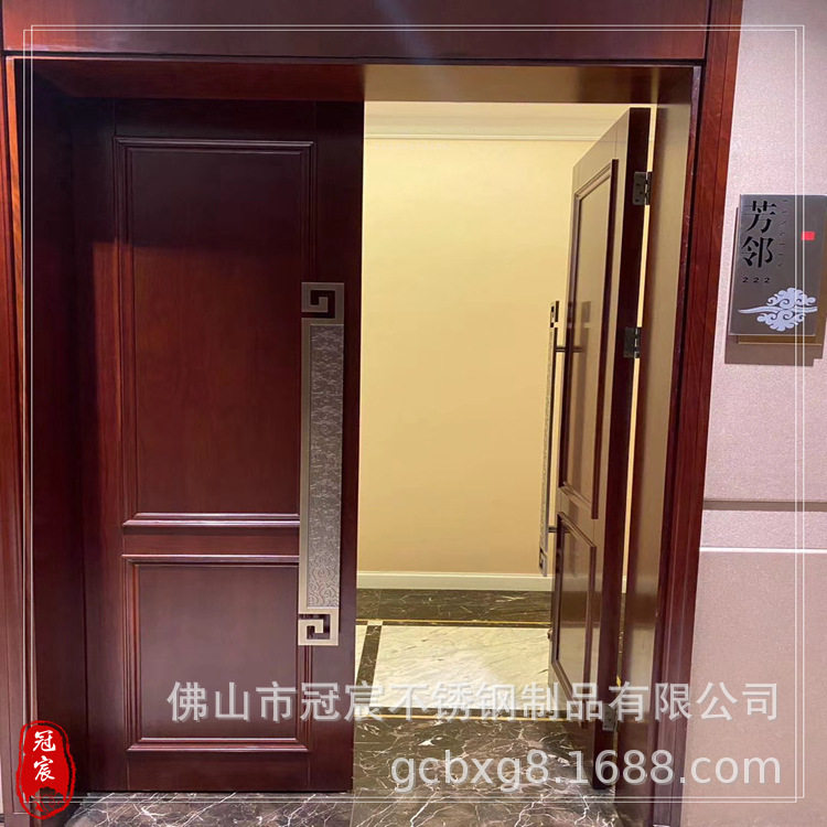 售楼部玻璃门大拉手不锈钢古铜色木门KTV酒店欧式仿古豪华大门把