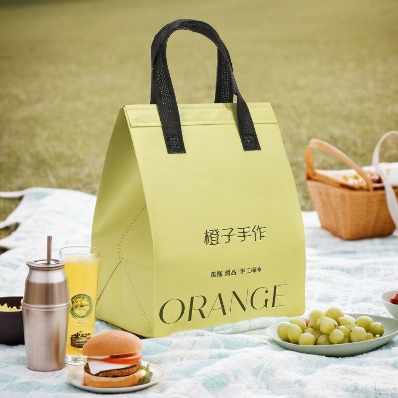 一次性保温袋定制铝箔外卖商用甜品奶茶烧烤无纺布手提打包袋