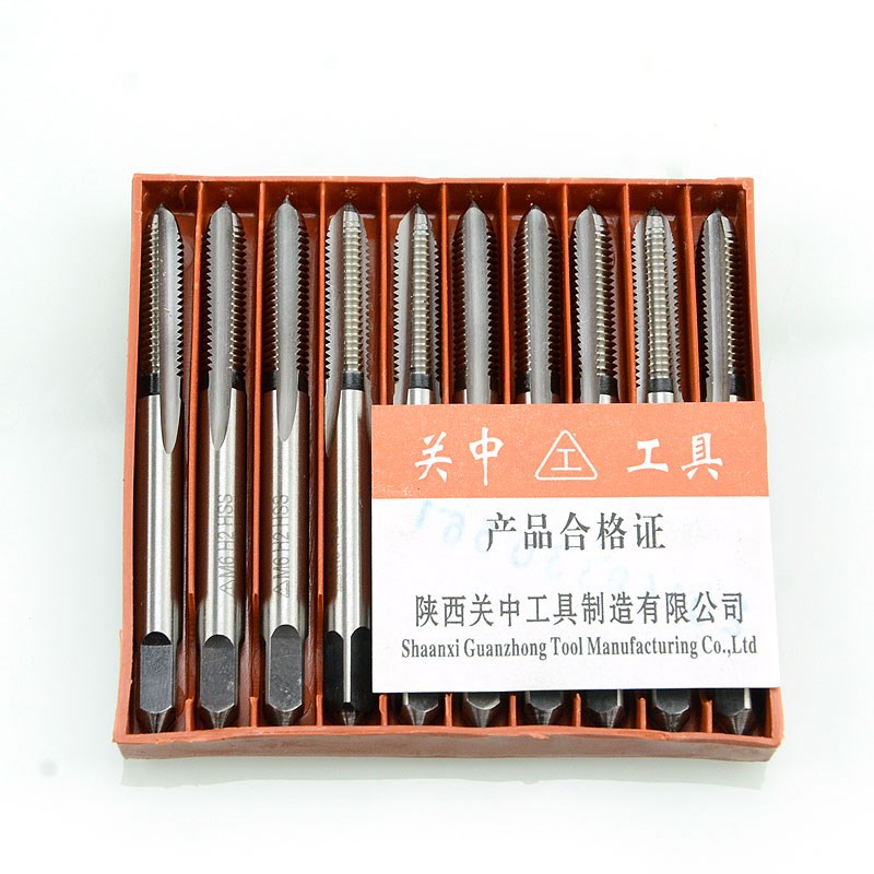 速发陕西关中机用丝锥直槽丝攻M4M5M6M8M10M12M14M16M18M20M0