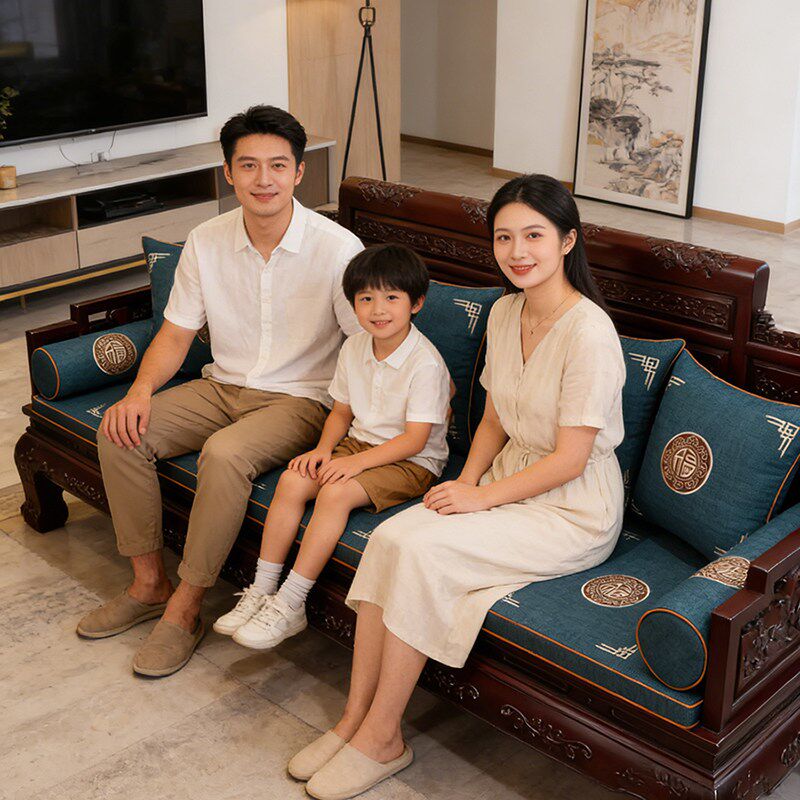 速发中式沙发坐垫海绵垫古典实木家俱椅子座垫防滑垫沙发垫全包套