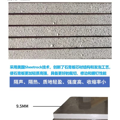 速发顶诺抗裂无醛板优时吉拉法基家装防开裂轻钢龙骨吊顶石膏