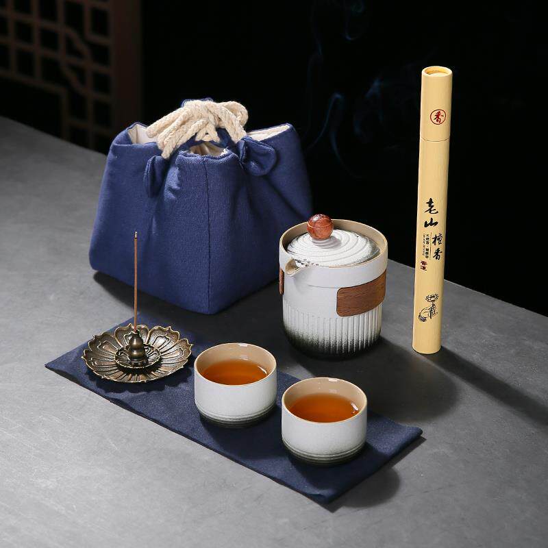 速发旅行茶具套装便捷式包泡茶器户外旅游露营一壶两杯快客杯喝茶