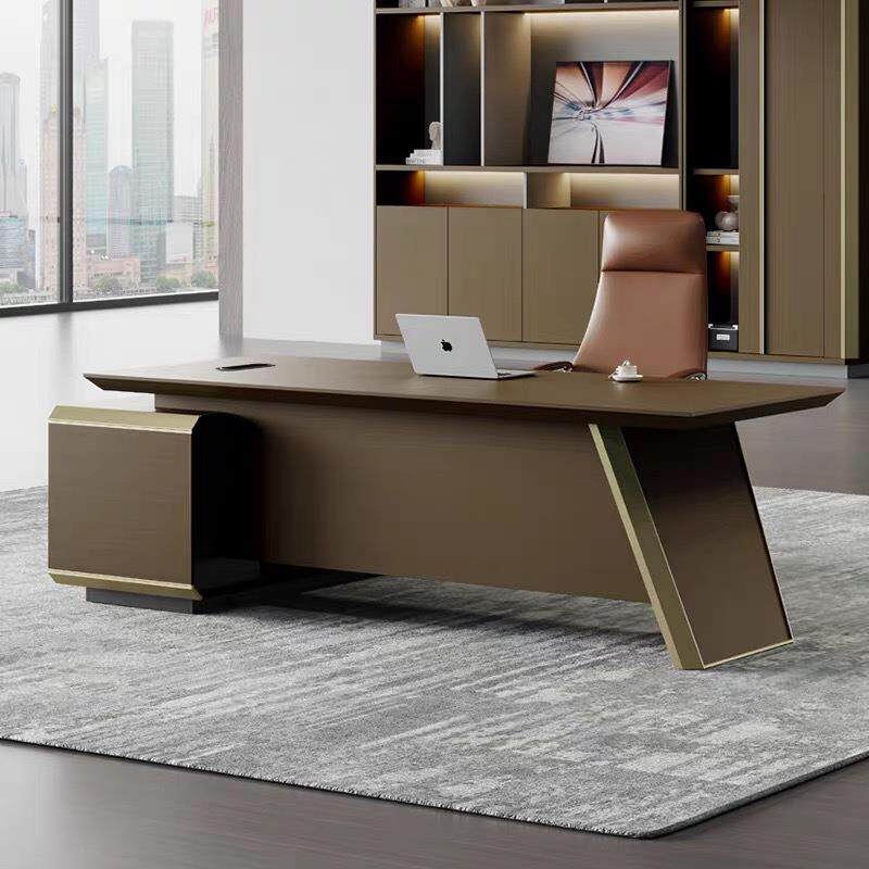 老板桌小型-简约桌总裁经理1人主管单班人办公椅柜组合版式大位桌