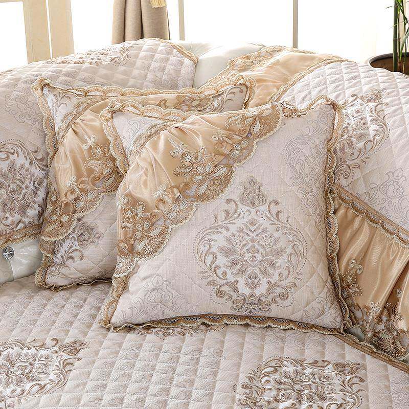 A10定L麻欧式蕾丝沙发抱枕F7556TS6套不含芯靠亚枕床上枕靠垫腰枕