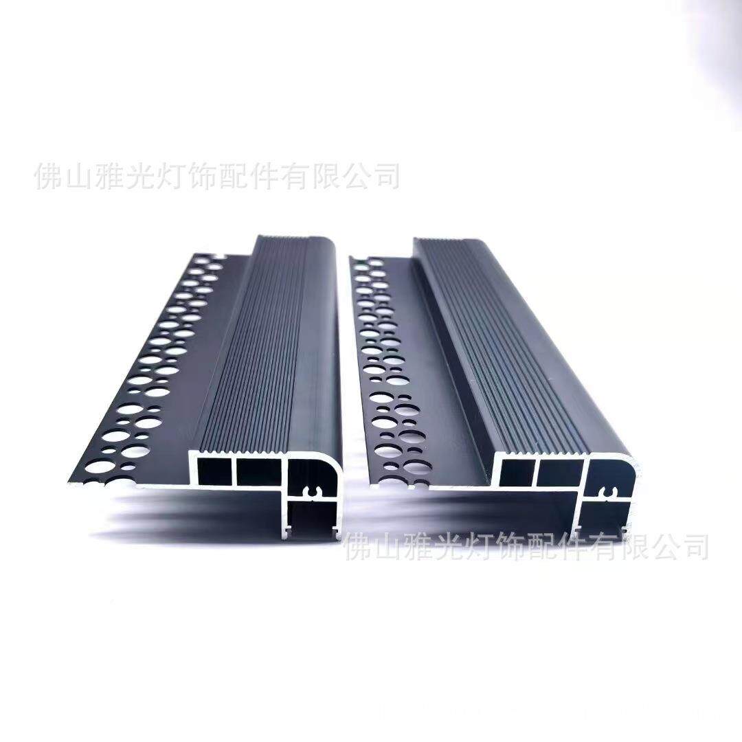 LDE硬灯条铝槽条网红楼梯踏步灯槽铝防滑照YG-B021明灯槽灯槽