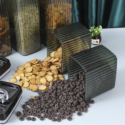 料家用塑加厚密封罐厨房收纳专用透明五大谷号带盖82410容器杂粮