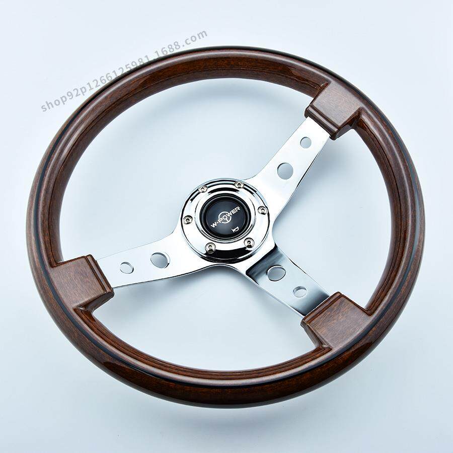 汽车改装桃方向盘复古赛车五菱捷UVR达桑旅桑塔纳方向木盘桑改普