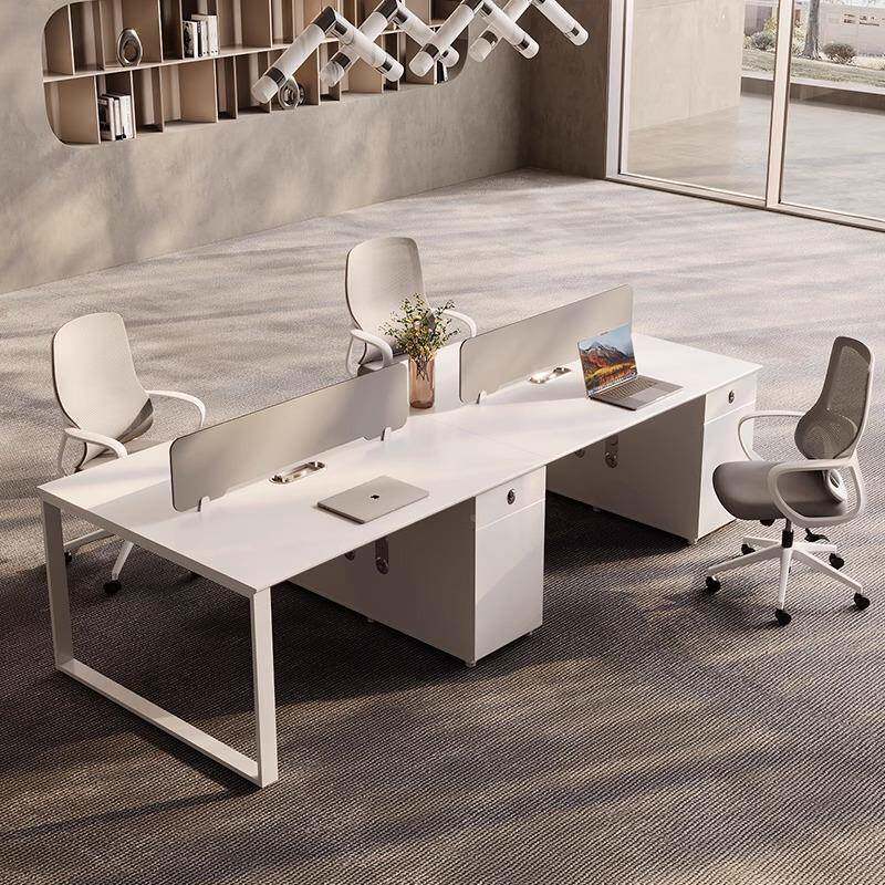 员职办位公双KVX桌员工四六人位人两人卡座4人6人职工办公室桌椅