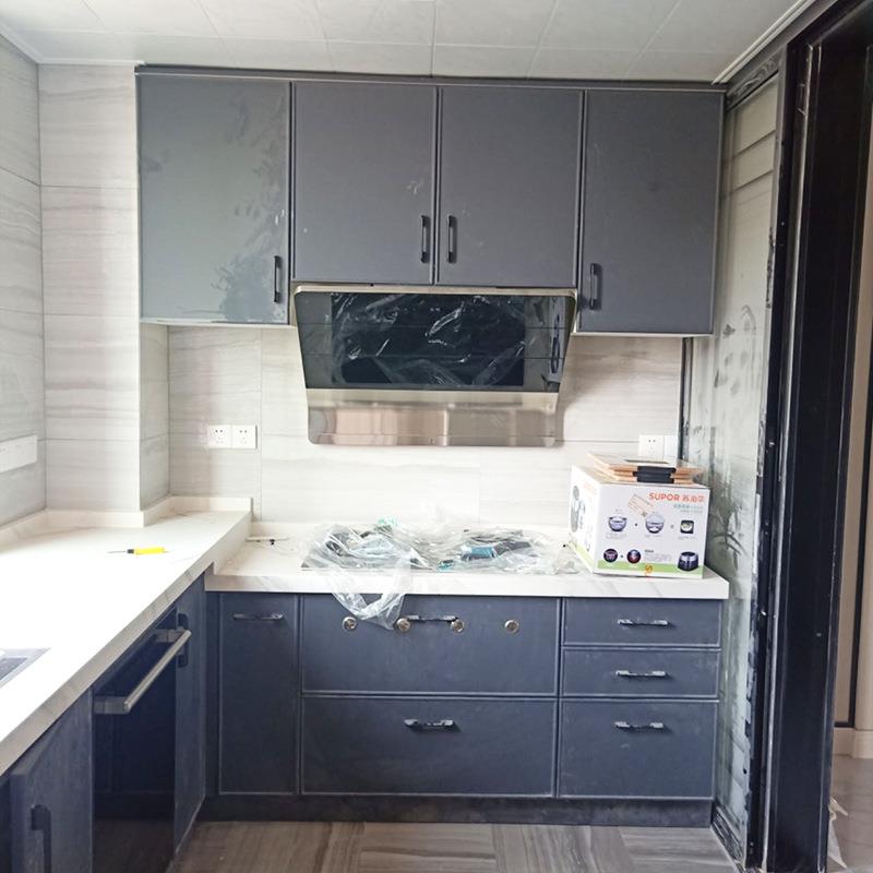 轻奢阳台橱柜高端家用整体厨房厨柜收纳组合柜全屋家具工厂定制