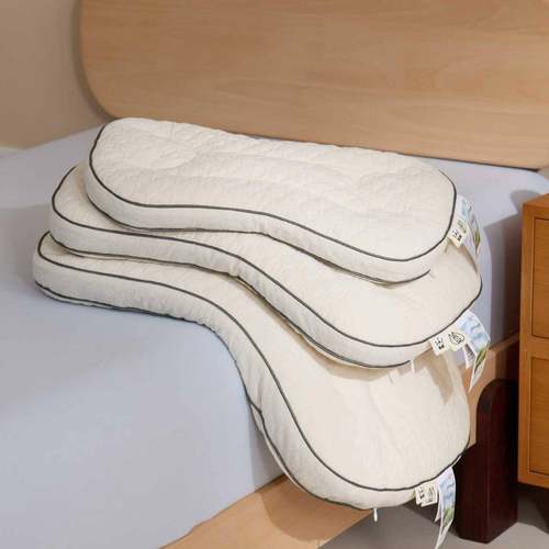 A螨类婴幼JXX儿棉麻芽大凉山苦黑荞眠枕防护颈枕宝宝枕芯儿童低枕