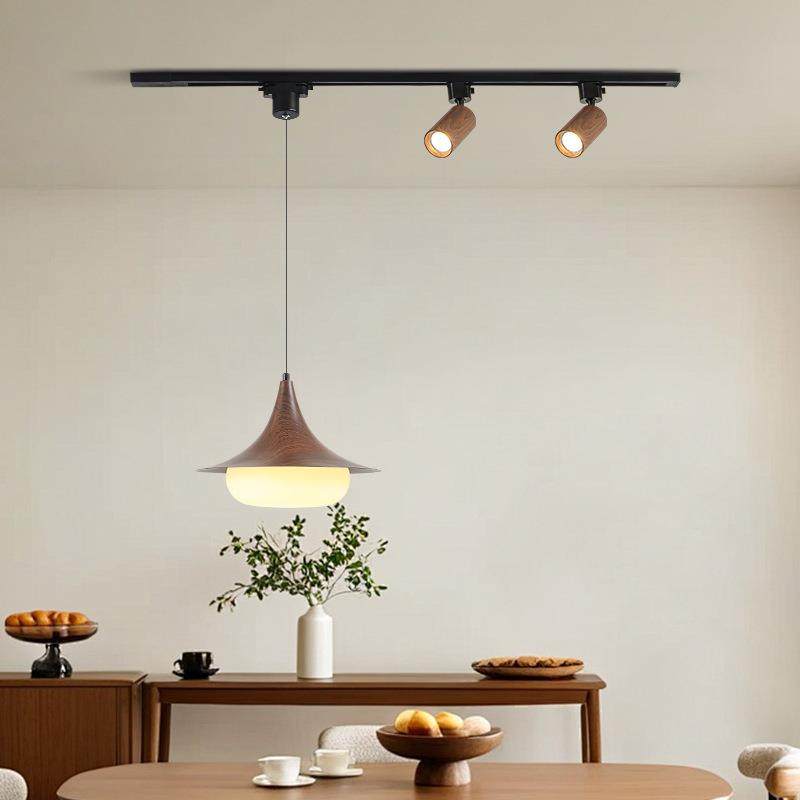 复古厅轨道吊灯2025新法款式中古731风飞碟餐喇叭可动移餐桌吧台,家装灯饰光源,智能吊灯,淘宝优惠券,粉丝福利购,淘宝优惠卷