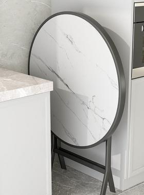 折叠方桌出租房用小餐桌简约现代折叠可F967MMHS桌便携户外子圆桌