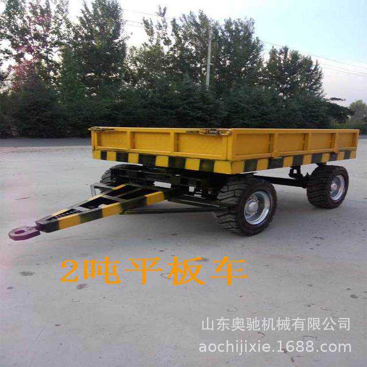 生平55板拖车小型产平板货引拖挂车物搬运牵拖挂车厂家