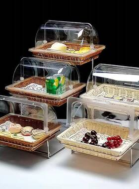 三面包点CWI架蛋糕水果篮带盖茶层歇自托助餐台食物心展示架甜品