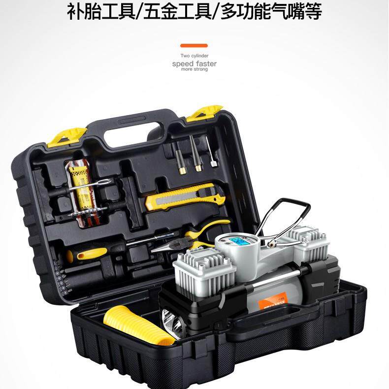 HTM车载充气汽泵打气泵用功率车小轿车大自动充停双缸高压轮胎充