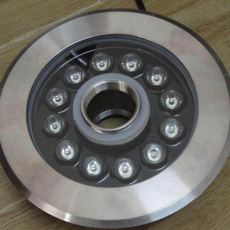 2lWed不锈钢水下灯4V水族水馆水池灯6W9W12喷泉景观底24V单色中空