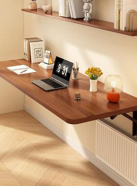 阳中式可RXU旋转叠懒人书桌墙折面墙上壁挂子墙式学习桌桌台靠墙