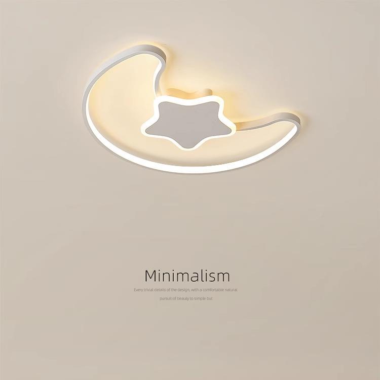 全馨光谱儿童房室顶吸灯现代简约创意星星月亮温男LMS119孩女孩书