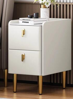 小型实木床OLS头柜柜轻奢床边超窄收纳柜多层5储cm物柜小户型整2