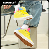 BULL鞋 子男生板鞋 情侣休闲潮流高级感2025新款 GLO 百搭黄粉面包鞋