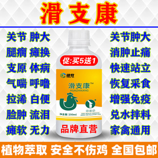 滑支康鸡鸭鹅腿瘸关节肿大滑膜炎腿站立不起支原体养鸡用鸡药大全