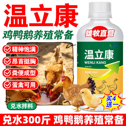 温立康养鸡专用精神不振缩头呆立