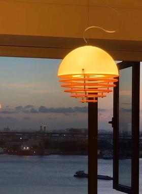 【把夕阳搬进家】落日余晖氛围感橙色吊灯走廊灯阳台灯可调节高度