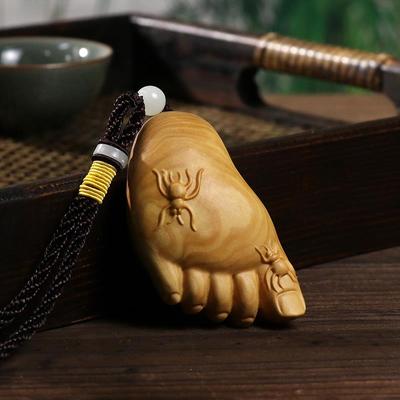 黄杨木雕刻创意中式家居手把件木质雕刻文玩把玩挂件摆件知足常乐