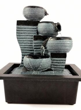 跨境桌面简约几何流水摆件家居饰品球办公室招财喷泉摆设开业礼品