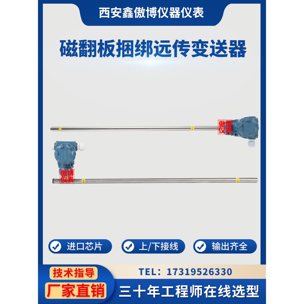 磁翻板远传变送器磁性浮子液位计捆绑式变送器4-20mA干簧管传感器