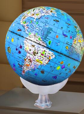 新款 儿童启蒙发光地球仪AR智能双子座粉蓝色生日礼物