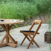 叕木 户外昌迪加尔图书馆椅 印尼柚木民宿酒店庭院花园实木餐椅