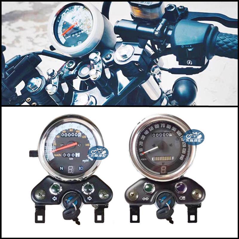 GN125机车覆古改装码表组件云豹CG125加宽方向柱改装仪表