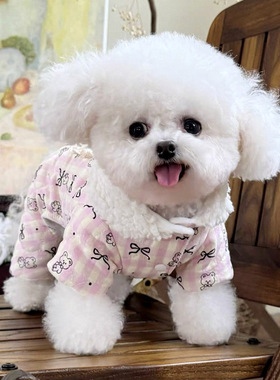 宠物棉衣冬季泰迪比熊小型犬狗狗衣服约克夏博美马尔济斯秋冬装