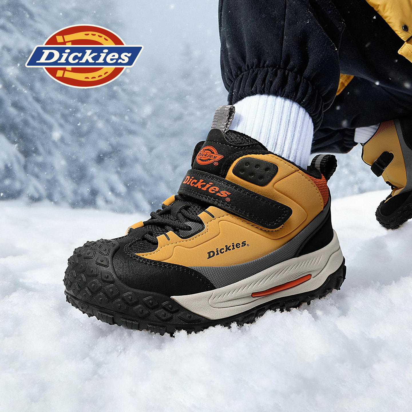 Dickies少年冬款加绒高帮运动鞋