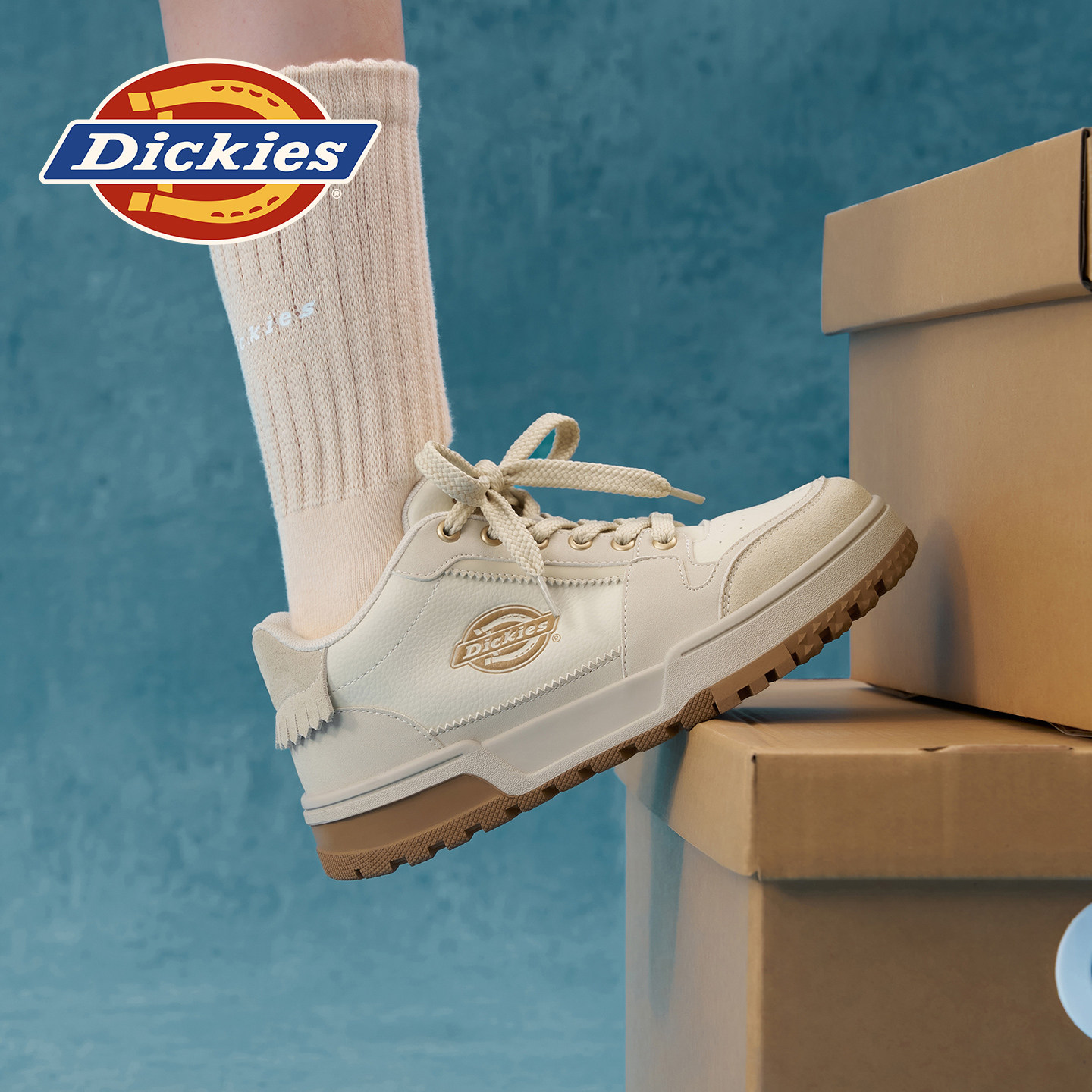 Dickies儿童板鞋男女中大童高帮休闲鞋2025秋季新款拼色复古童鞋,童鞋/婴儿鞋/亲子鞋,板鞋,淘宝优惠券,粉丝福利购,淘宝优惠卷