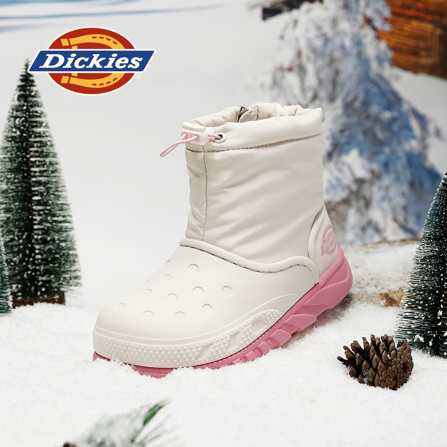 Dickies儿童户外防滑保暖雪地靴