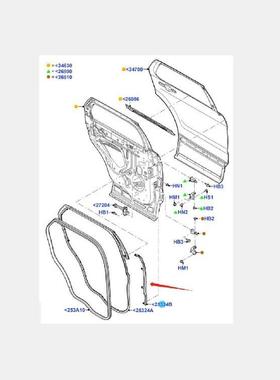 4电商福te探险者后门密胶条左BB5Z78BB5Z78252525封B右3BB5Z78253