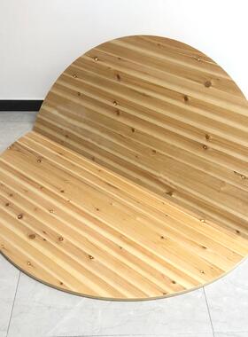 ft实木酒店对折叠桌1面大圆桌板用圆.6F7596T7J米1家.8米餐桌杉木